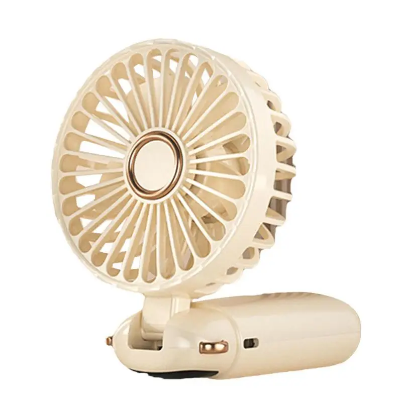 

Mini Portable Hand Fan Rechargeable Quiet USB Handheld Fan With LED Power Display 5 Speeds 90 Degree Foldable Pocket Fan