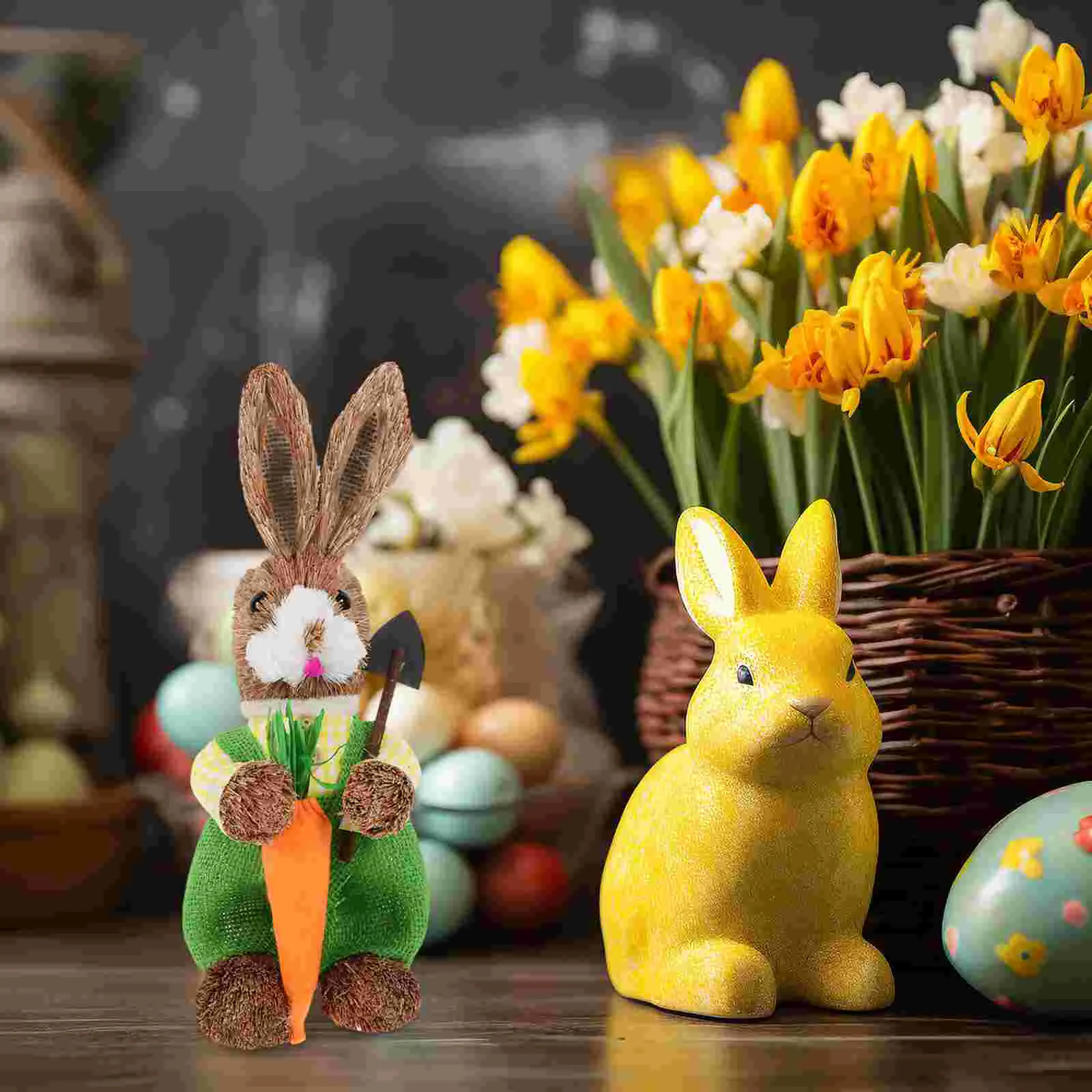 Пасхальный кролик фигурка орнамент статуя декор для вечеринки украшение