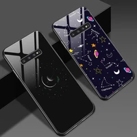space planet moon for samsung galaxy s21 s10 a51 s9 s10e s20 fe ultra a52 a52s 5g a32 a71 note 20 10 9 plus tempered glass case