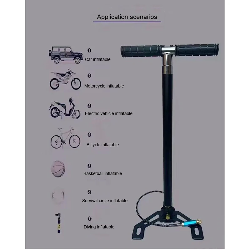 Четырехступенчатый ручной воздушный насос для охоты автомобиля велосипеда