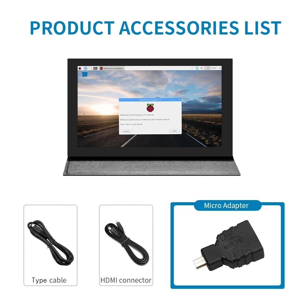 Новый 7-дюймовый экран с сенсорным экраном высокой четкости 1024*600 для ПК