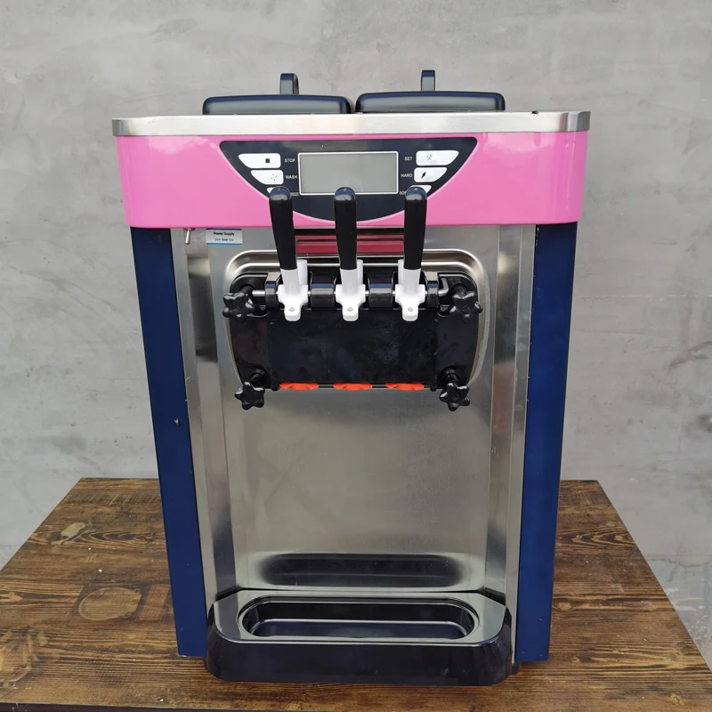 

Коммерческий аппарат для изготовления мягкого мороженого Электрический 21-26L/H 3 фотоконусный аппарат 110 В/220 В 2000 Вт
