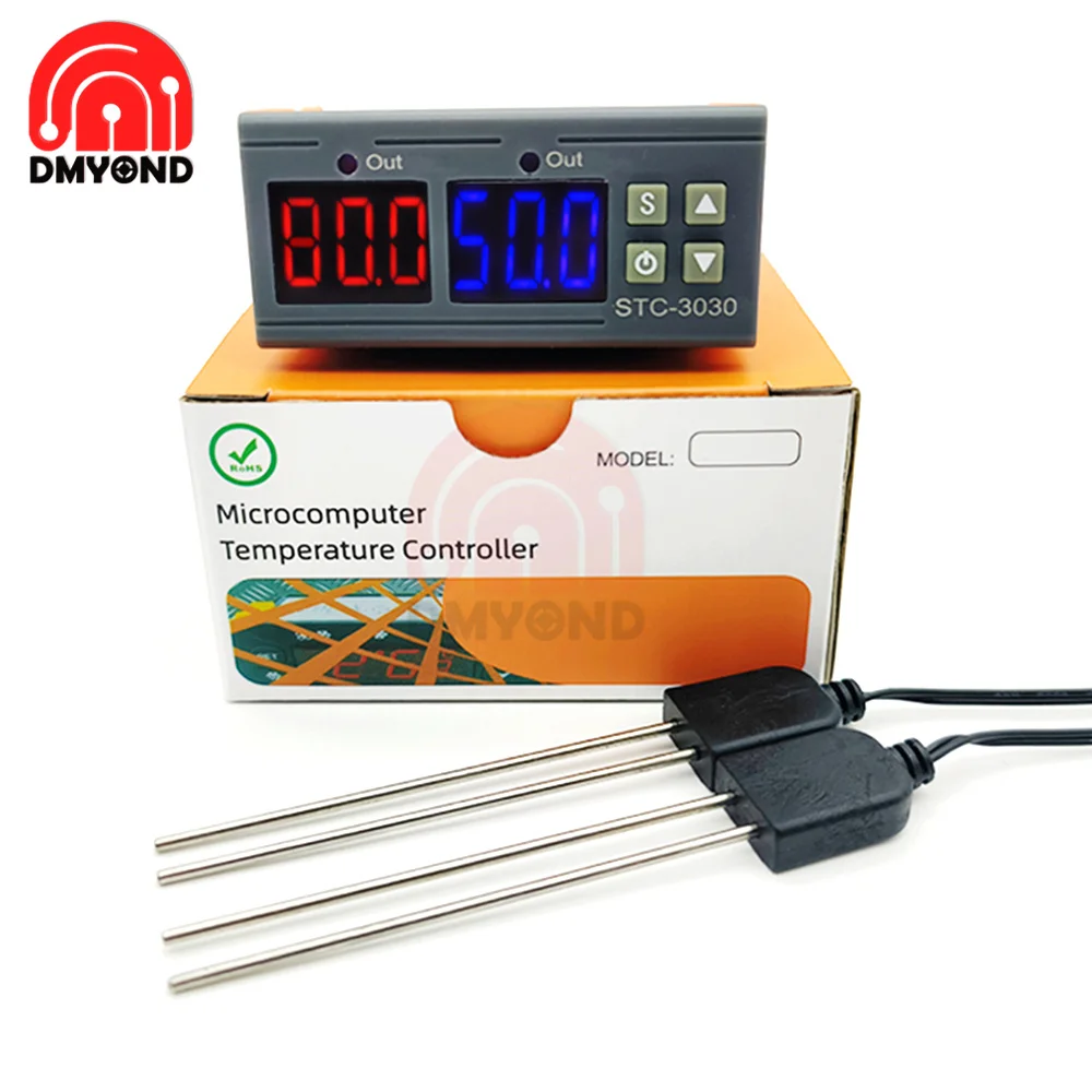 

Датчик влажности почвы, цифровой термостат влажности почвы, контроллер температуры и влажности инкубатора, AC 220V DC 12V 24V