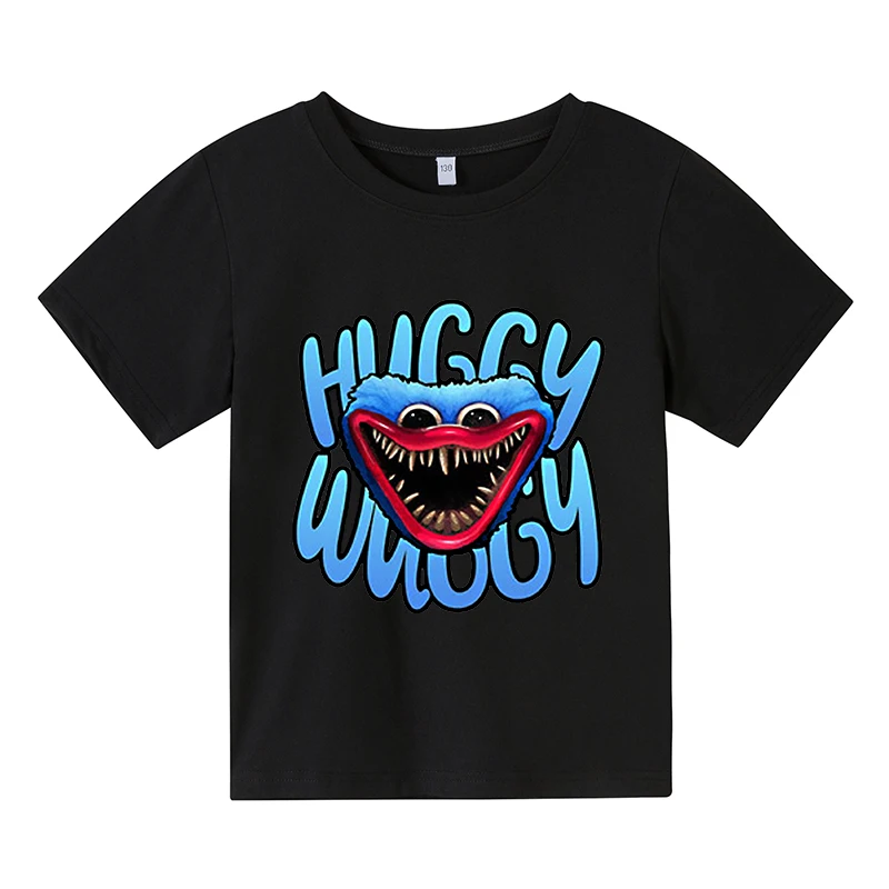 

Poppy Playtime T-shirt Children Harajuku Korean O-neck Cotton Boy/Girl Huggy Wuggy Sports Short Sleeve Kawaii T-Shirt Top Summer