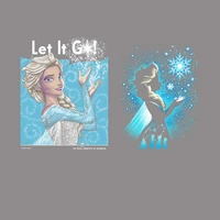 personalized clothing t shirt printing stickers diy disney frozen elsa anna heat transfer appliques iron on patches on t shirt