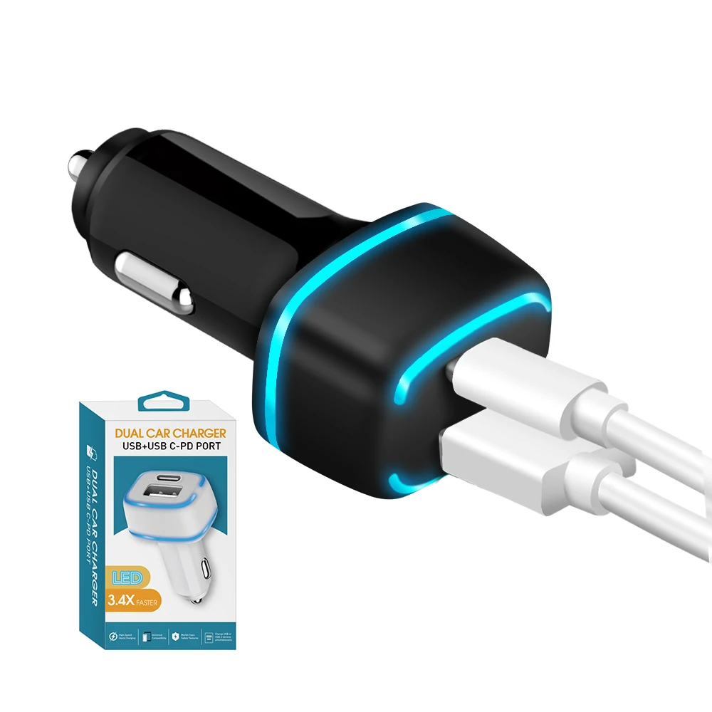 Автомобильное зарядное устройство с двумя USB-портами а