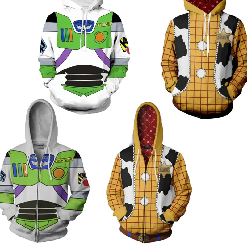 Толстовка мужская с капюшоном и 3D-принтом История игрушек