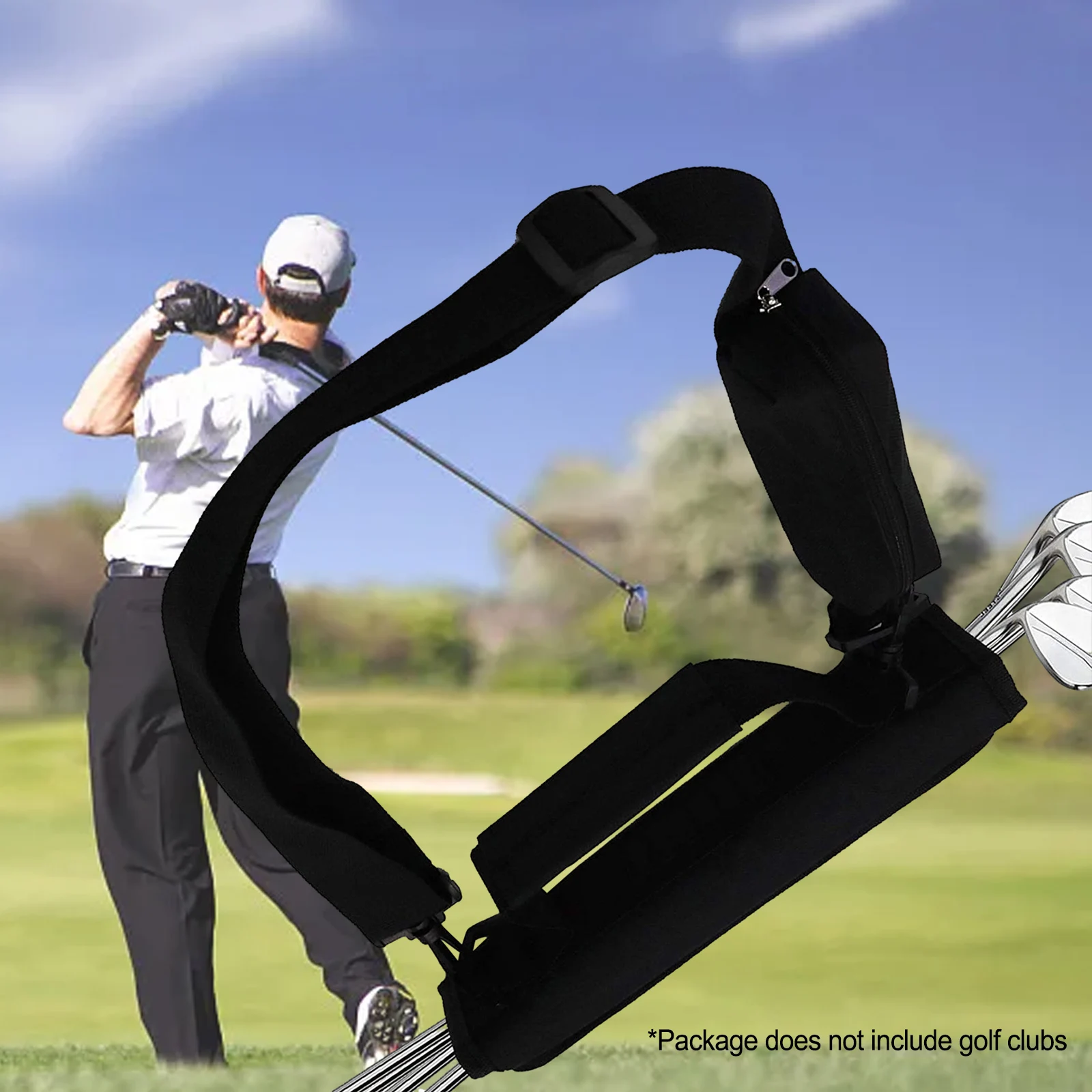 Black-Golf Club Bag For Men Women Kids-Golf Club Bag With Bag Adjustable Shoulder Strap Men Women Sports Travel Handbag