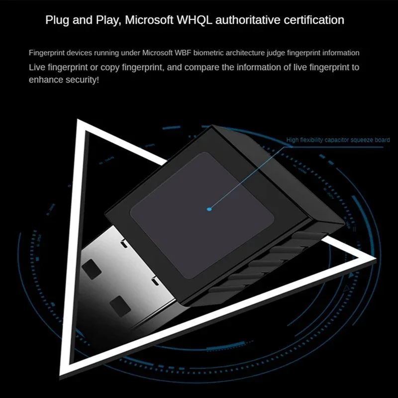Фото Модуль считывания отпечатков пальцев Mini USB для Windows 10/11 — устройство биометрической безопасности №2
