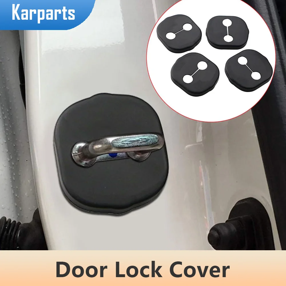 

4Pcs ABS Car Door Lock Cover Protection Covers Sticker for Kia Rio 5 Mohave Morning Rondo 7 Carens Koup Optima Accessories