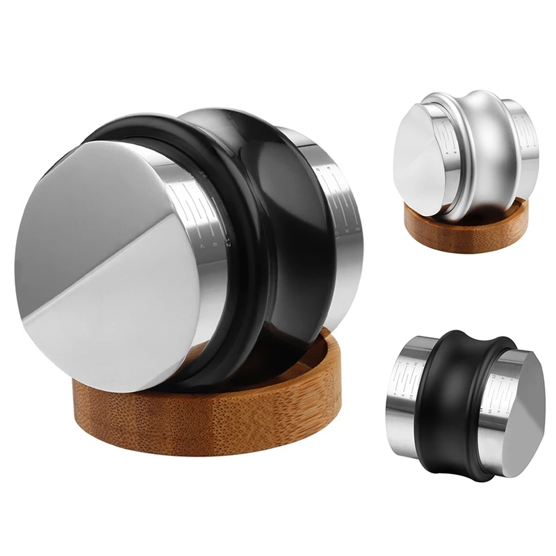 

51 мм двойная головка дистрибьютор темпера для кофе регулируемый 304 нержавеющая сталь Es press o Press кофе порошок пресс