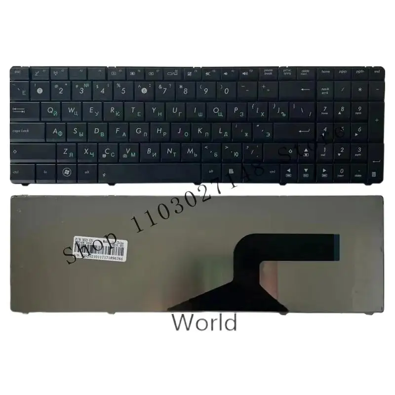 Фото И русская клавиатура для ноутбука ASUS K53SV K53E K53SC K53SD K53SJ K53SK K53SM X55A X55C X55U X55VD RU Black # №1