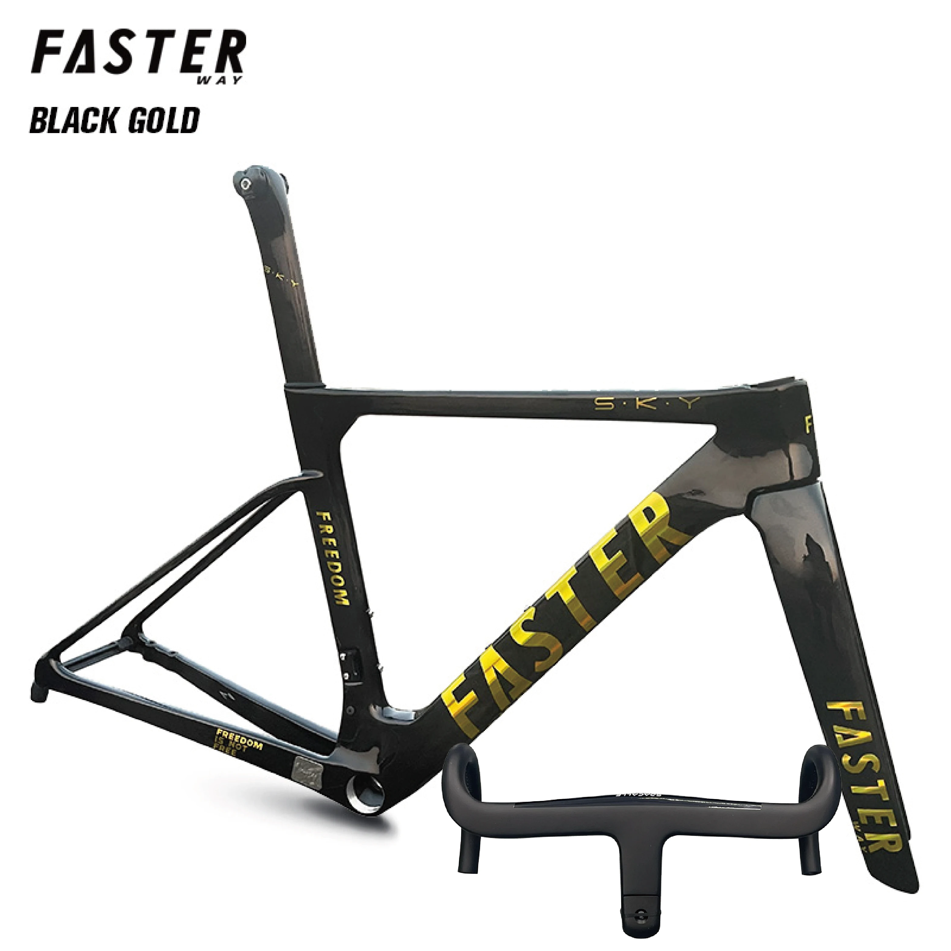 Новая модель T47 FASTERWAY Freedom Frameset: карбоновая рама для шоссейного велосипеда с вилкой, зажимом подседельного штыря, рулевой колонкой, рулем, дисковыми тормозами 32C. (art.: 3920d9b949da2) - 3920d9b949da2