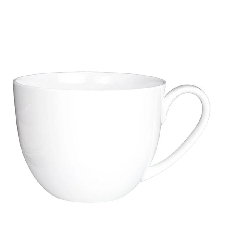 

Кружка для завтрака из чистого белого костяного фарфора, керамическая чашка для кофе, чашка для молока и чая