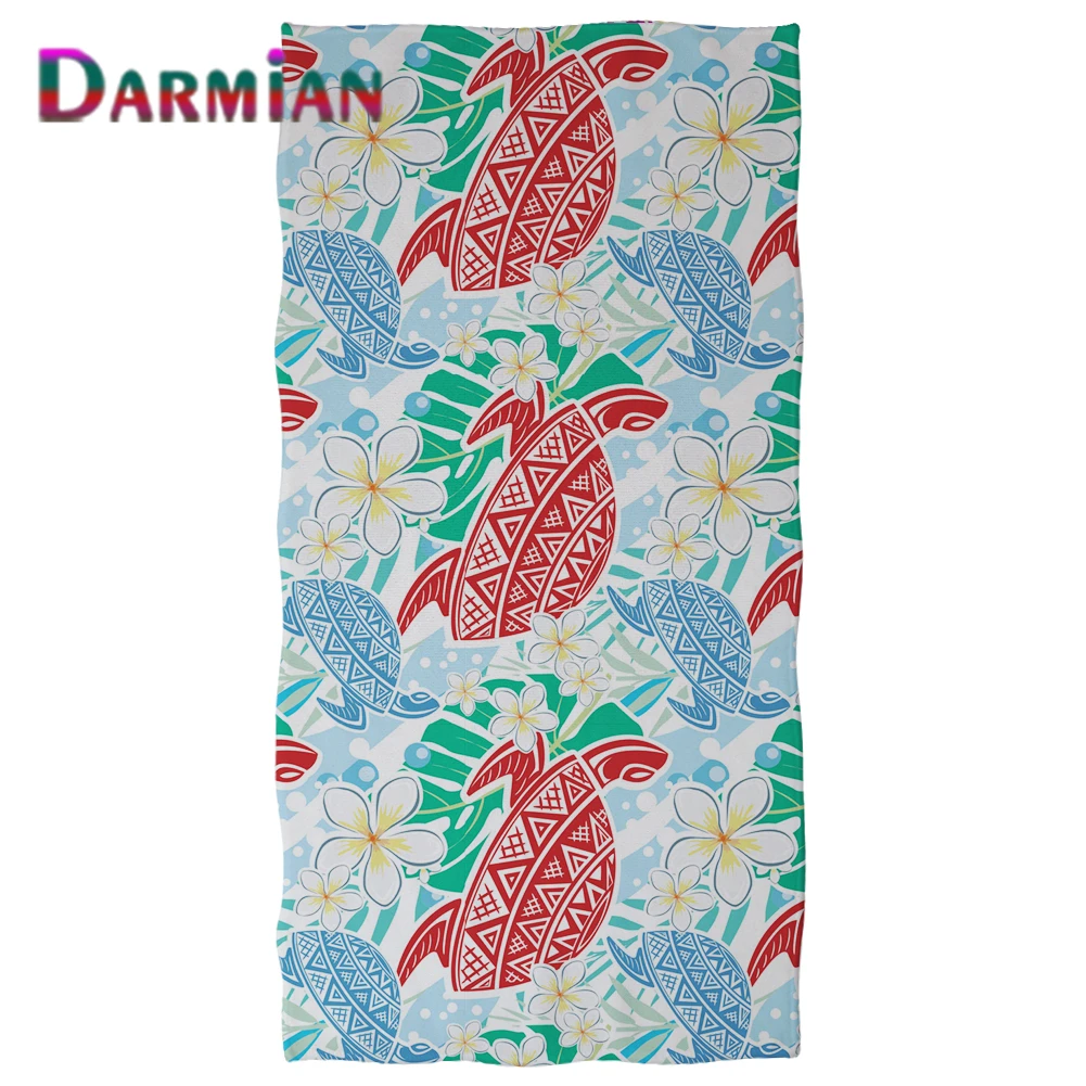 

DARMIAN 2022 Ocean Animal Turtle Print Bath Towel Bathroom Microfiber Beach Towel Native Tribal Watercolor Shower Towel 75x150cm