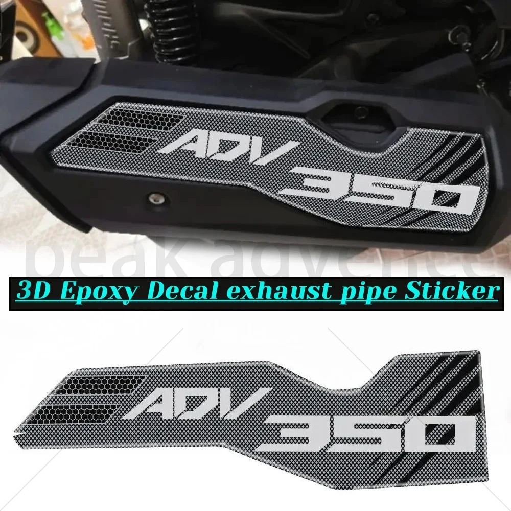 

For HONDA ADV 350 ADV350 2022 2023 Motorcycle 3D Epoxy Sticker Decal exhaust pipe Sticker Non-slip Decorate Sticker
