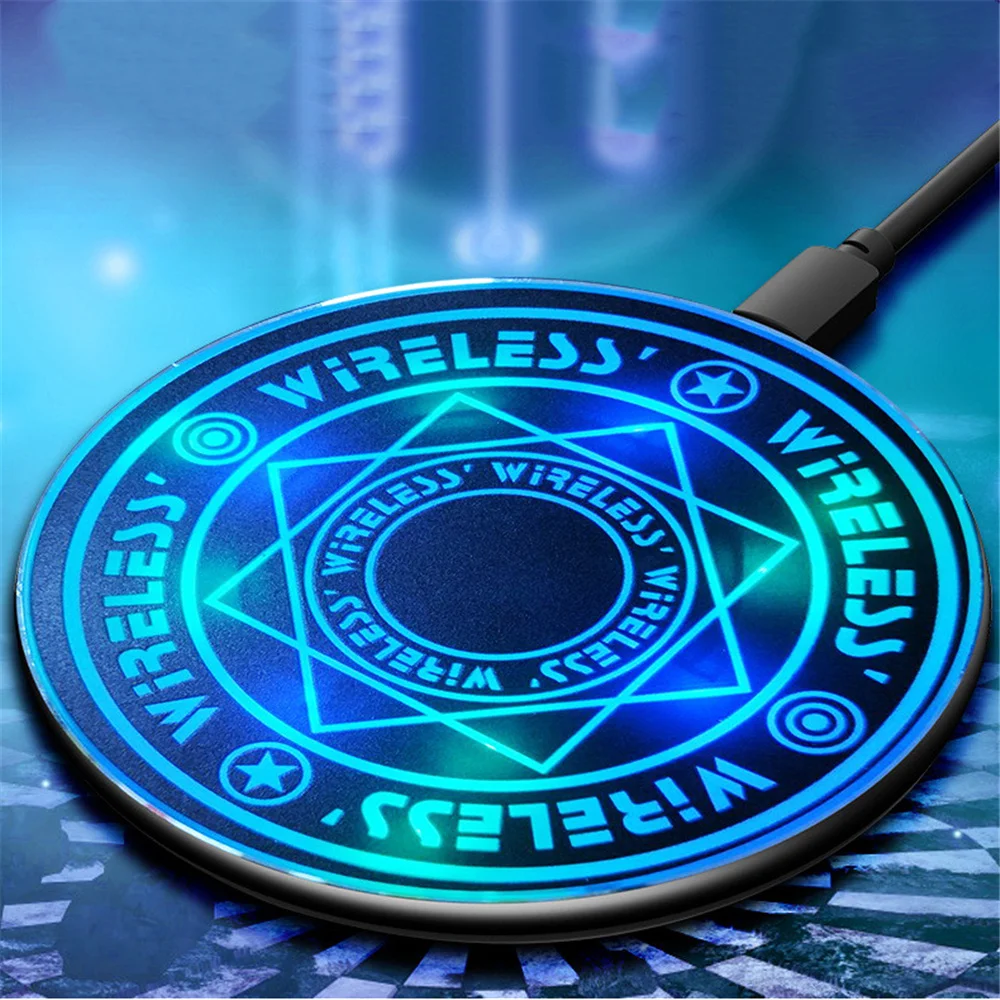 10w cool magic array smart wireless phone charger applicable to iphone huawei samsung xiaomi wireless charging smartphone free global shipping