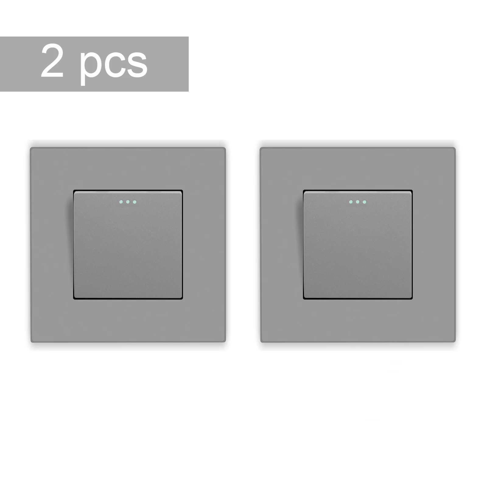 BSEED 2 упаковки кнопочный фотопереключатель 1/2/3 клавиши, 2 канала, настенный фотопереключатель, пластиковая рамка, переключатель ВКЛ./ВЫКЛ. Для лестниц, 10 А, 250 В