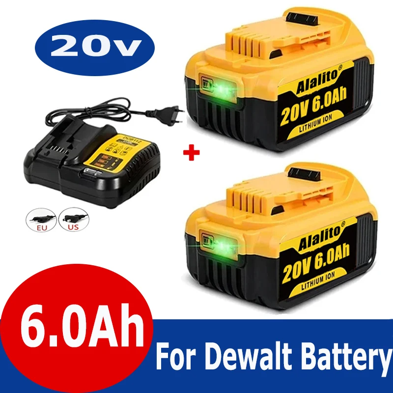 Оригинальный литий-ионный аккумулятор 18 в/20 в макс. 6 0 Ач DCB200 для DeWalt DCB205 DCB201 DCB203