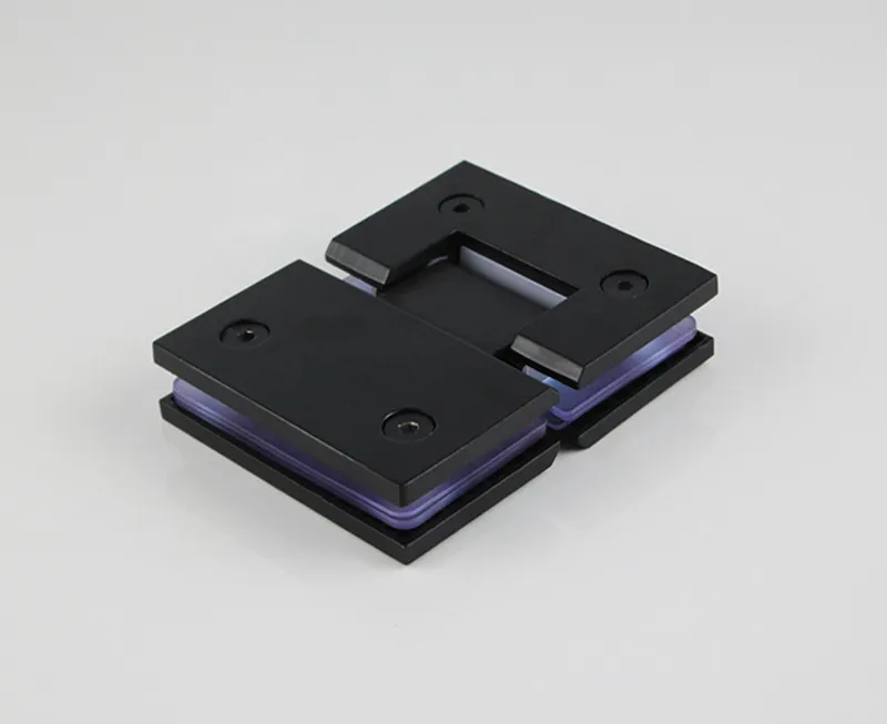 

Черные петли из нержавеющей стали 304 для прецизионных залитых стеклянных дверей, черные петли для душевой комнаты на 180 °, безрамочные стеклянные дверные петли (XYGL-22)