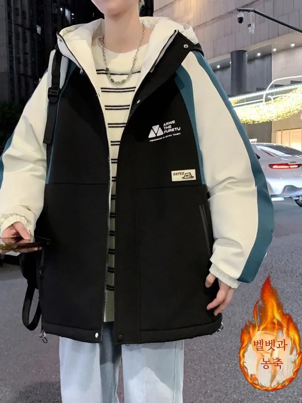 Осенне-зимняя новая куртка на флисовой подкладке верхняя одежда для мальчиков