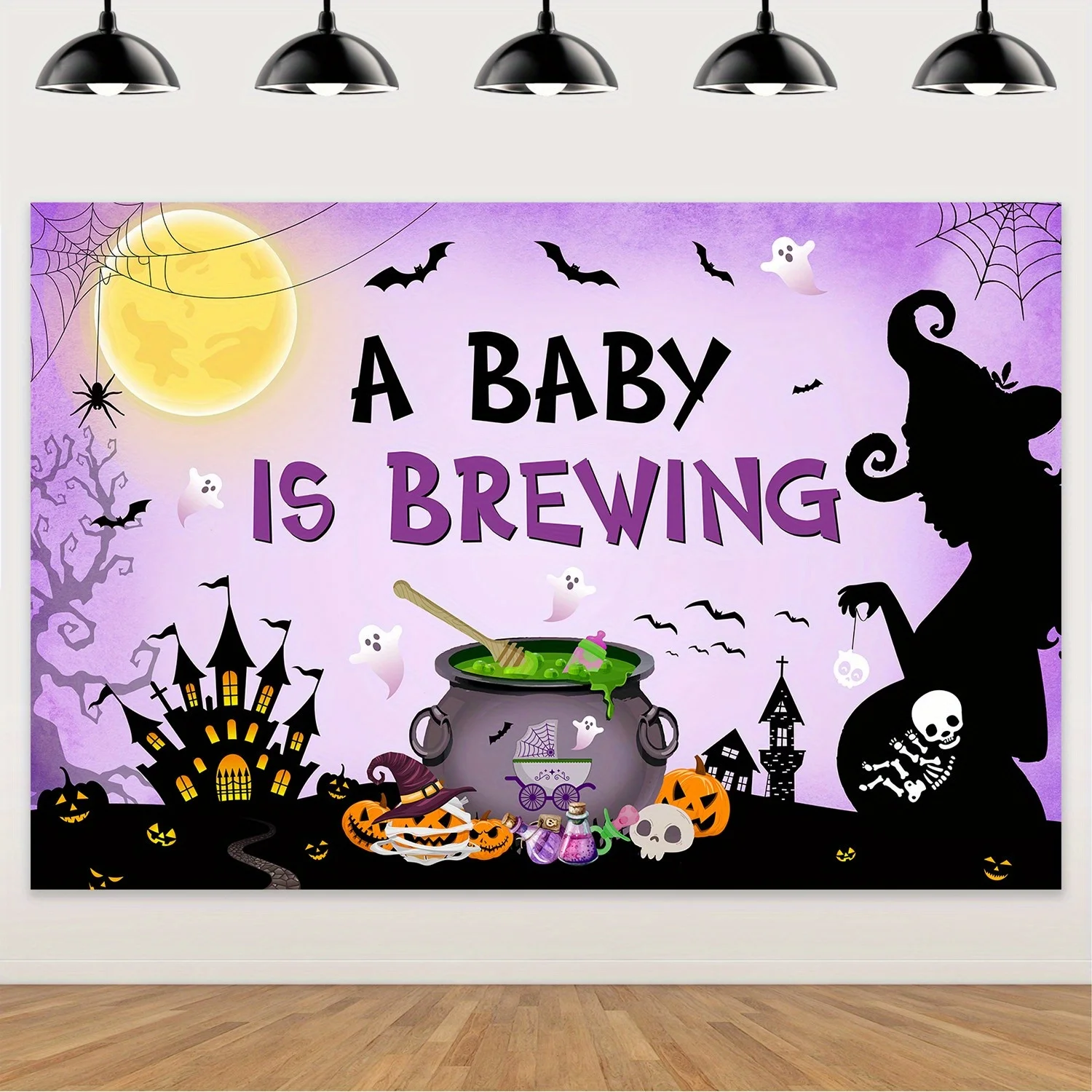 1 шт. пурпурное украшение для Хэллоуина детский фон фотографирования со