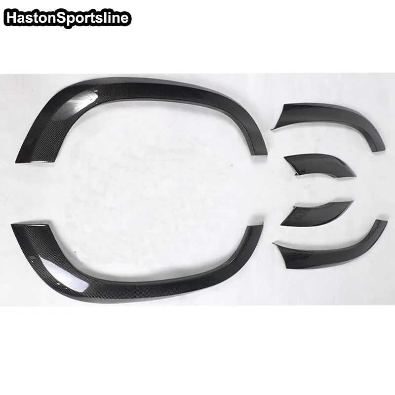 6 шт./компл. автомобильные передние крылья из настоящего углеродного волокна