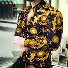 Мужская Повседневная рубашка, однобортный Кардиган с длинным рукавом в европейском и американском стиле, 2021