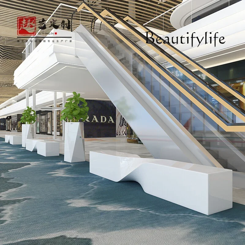 Торговый центр сидение для отдыха FRP белый спиральный стул креативная уличная