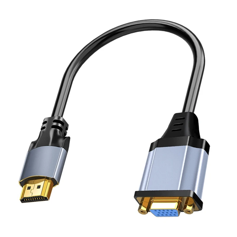 

HDMI-Compatible Male To VGA Female Converter Cable Audio Cable Video Adapter Cable For PC Laptop TV