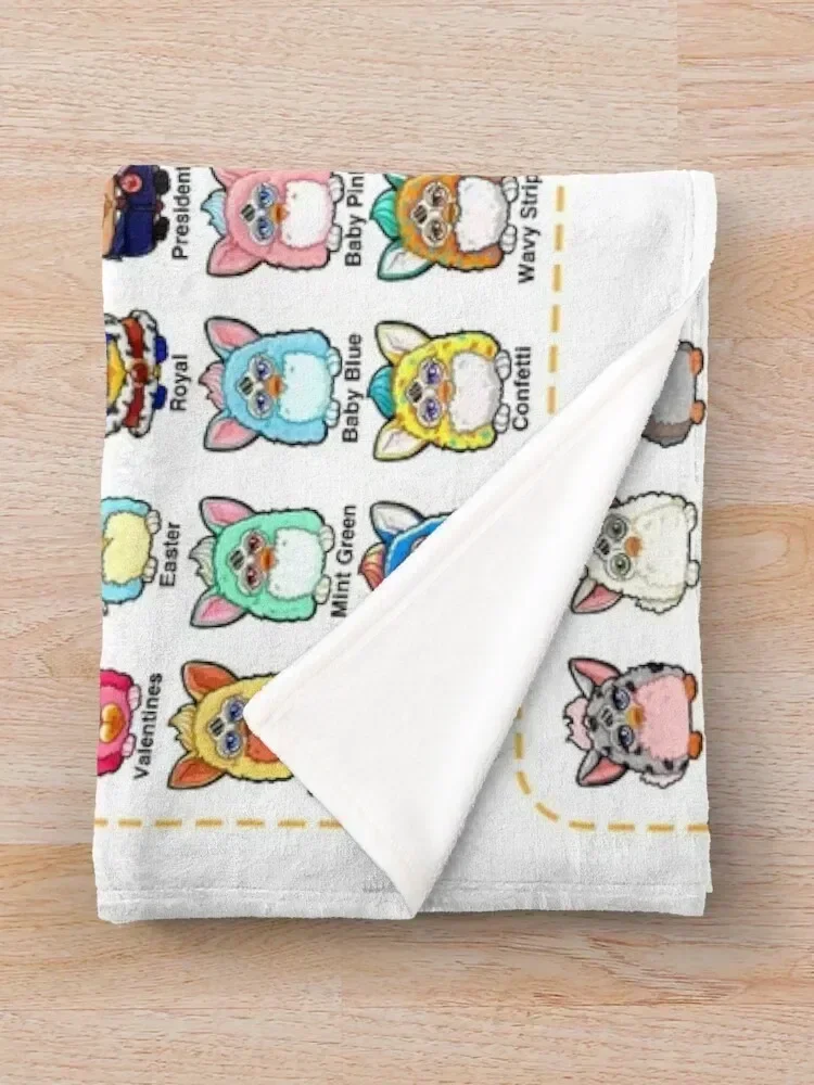 Коллекция Furby пледы для дивана многофункциональные одеяла в стиле аниме