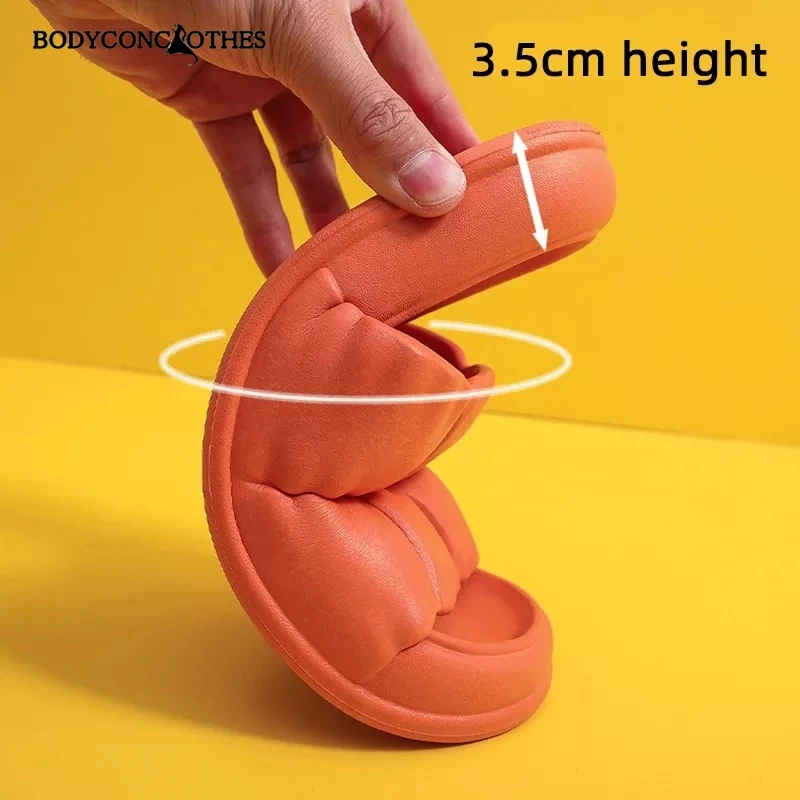 Summer Men's Women's Home Slippers Non-Slip EVA Bathroom Wear-resisting Shoes Indoor Bathing Soft-Soled Hotel Sandals Flip Flops