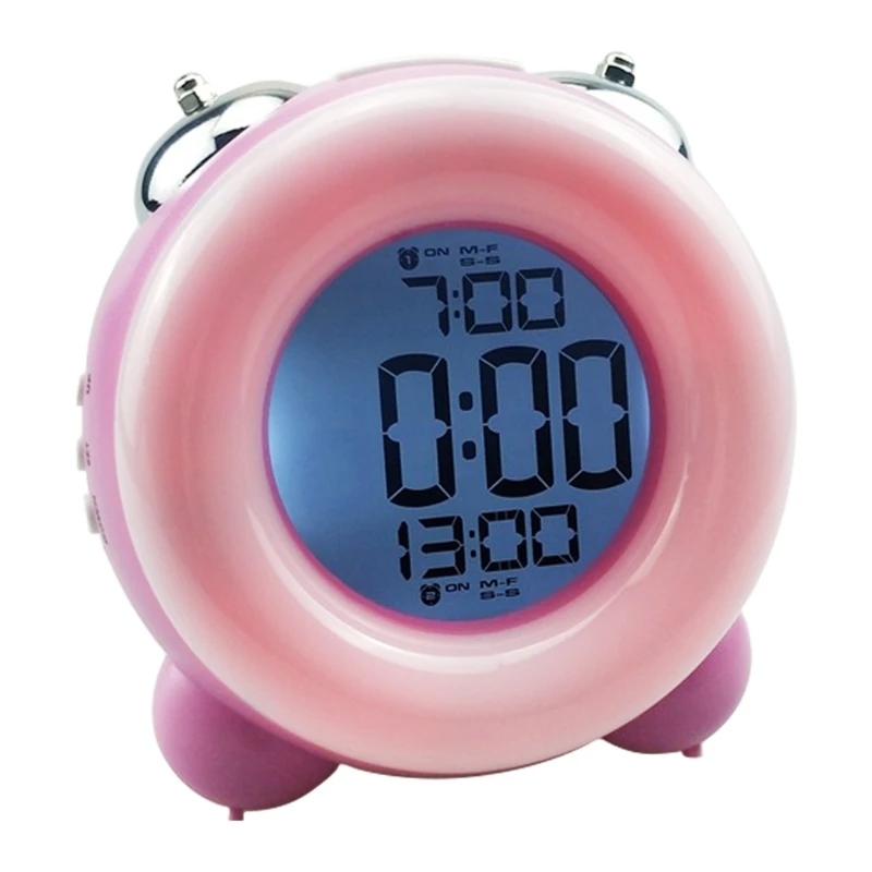

Loud Dual Alarm Clock Lovely Clock for Children's Bedroom Non Ticking Clock K0AA