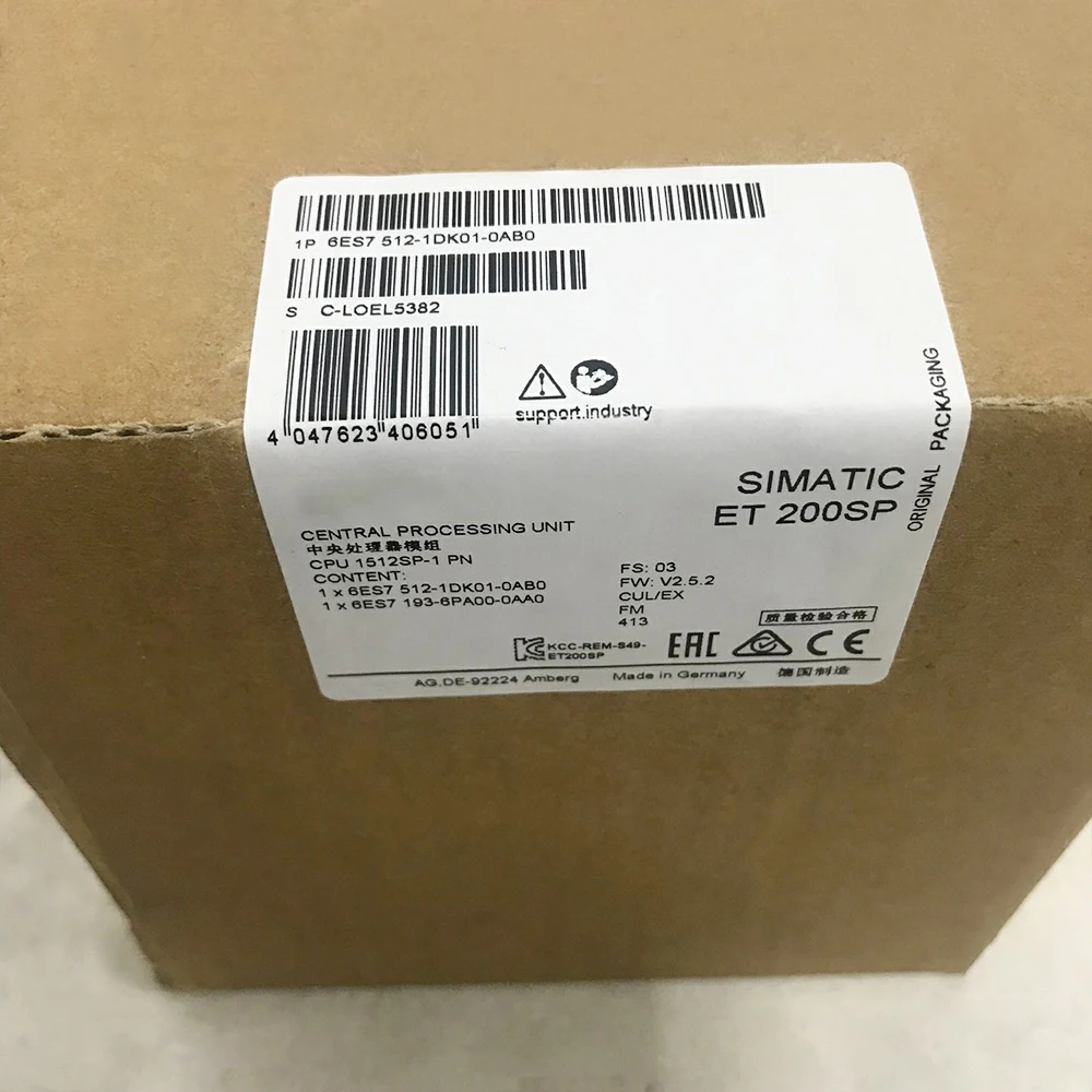 6ES7 512-1DK01-0AB0 Для SIEMENS SIMATIC DP CPU 1512SP-1 PN ET 200SP