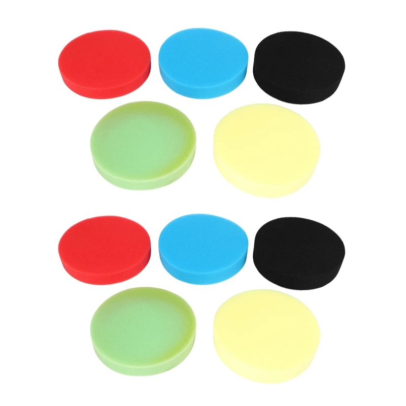 

10 Pcs 6 Inch/150Mm Buffing Polishing Pad Flat Sponge Buffing Polisher Pads Kit For Car Auto Polisher Glass Polishing