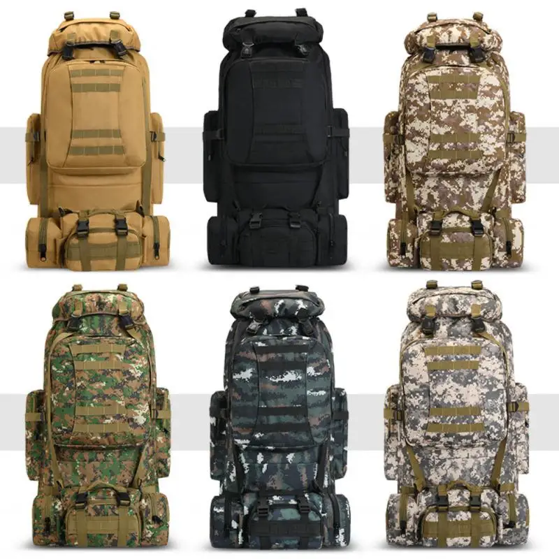 Men Army Military Tactical Backpack 80L Large Capacity Outdoor Waterproof Rucksack Luggage Trekking Hiking Camping Hunting Bag