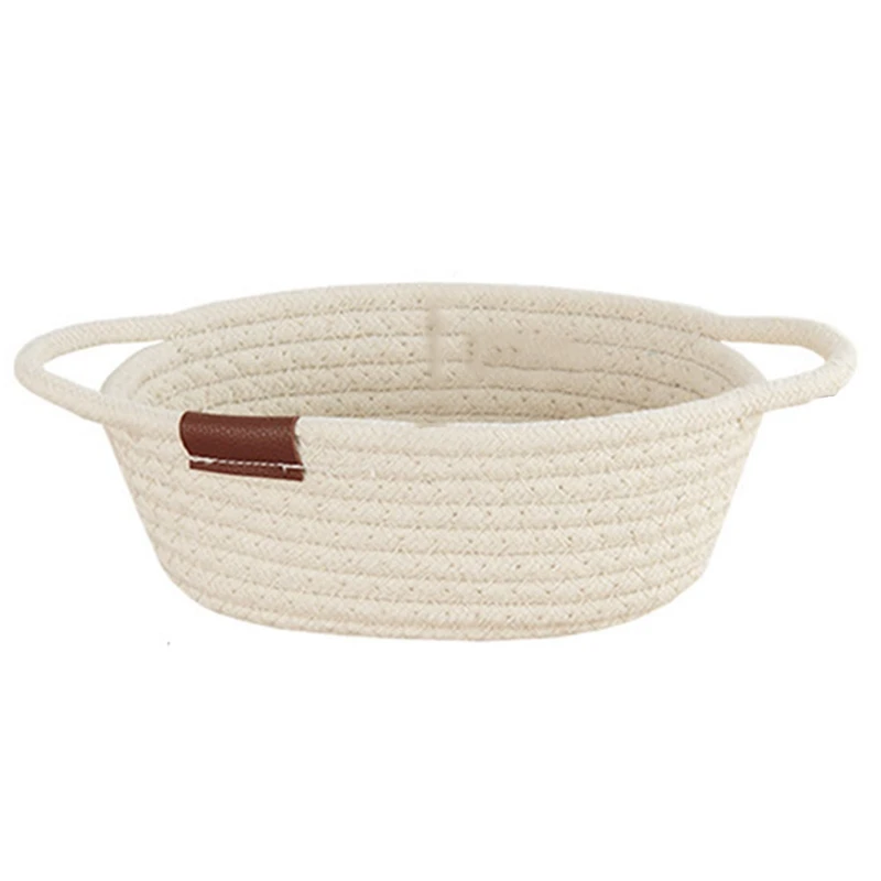

Cotton Rope Woven Storage Basket Sundries Cosmetics Toy Storage Basket Laundry Basket Torage Bins Bucket For Toys