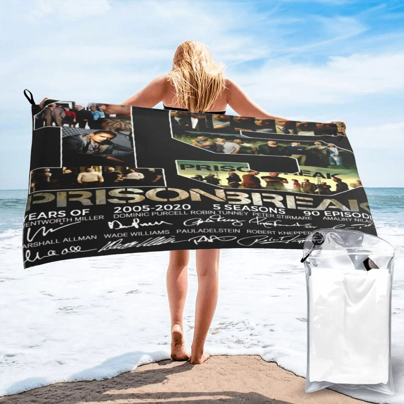 

Prison Break 15 Year 2005 2020 Beach Towel Sea Beach Towel Hand Towels For Bath Kitchen Towel Beach Towel Towel Kitchen Towels