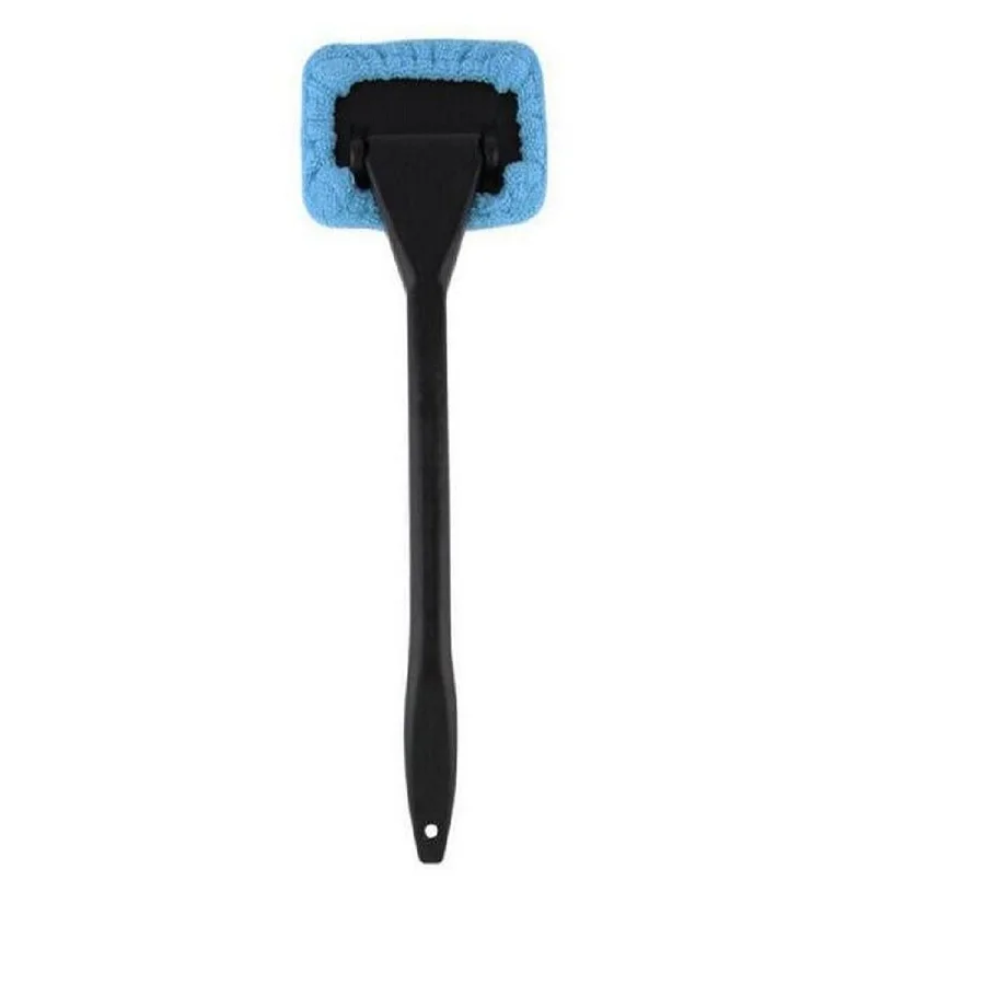 

1pc Car Cleaning Tool Washer Brush Microfiber Window Cleaner Long Handle Dust Car Care Windshield Shine Towel Handy Washable