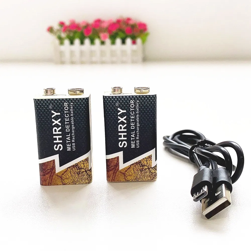 

800mAh Micro USB 9V Li-ion Rechargeable Battery 6F22 9V Li Ion Lithium Battery for Metal Detectors