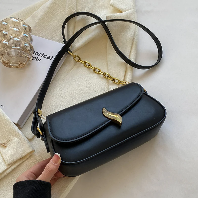 

Модные маленькие боковые сумки на плечо для женщин 2023, дизайнерская трендовая кожаная маленькая сумка через плечо, женские сумки на цепочке