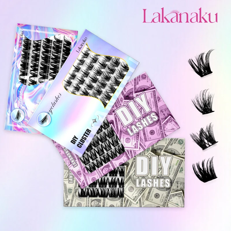 LAKANAKU Cluster Наращивание ресниц Mega Volume Lashes Пушистые ресницы DIY