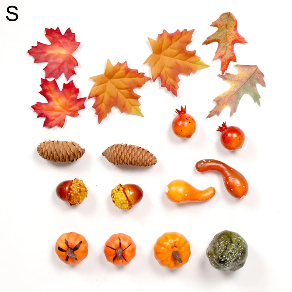 

Artificial Pumpkin Harvest Autumn Fall Thanksgiving Wreath Halloween DIY Crafts Fake Simulation Pumpkin Banquet Party Decor