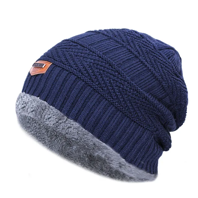 2022 Winter Beanie Hat for Men Knitted Hat Winter Cap Beanie Women Thick Wool Neck Scarf Cap Balaclava Mask Bonnet Hats 1