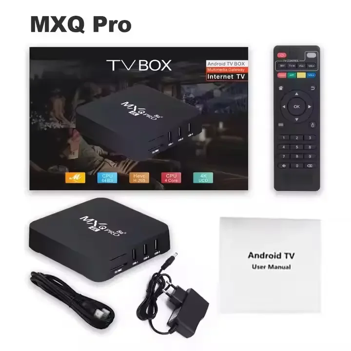 Одиночный Wi-Fi MXQ-pro 4K онлайн-видео медиаплеер телеприставка Android с Smart Hub