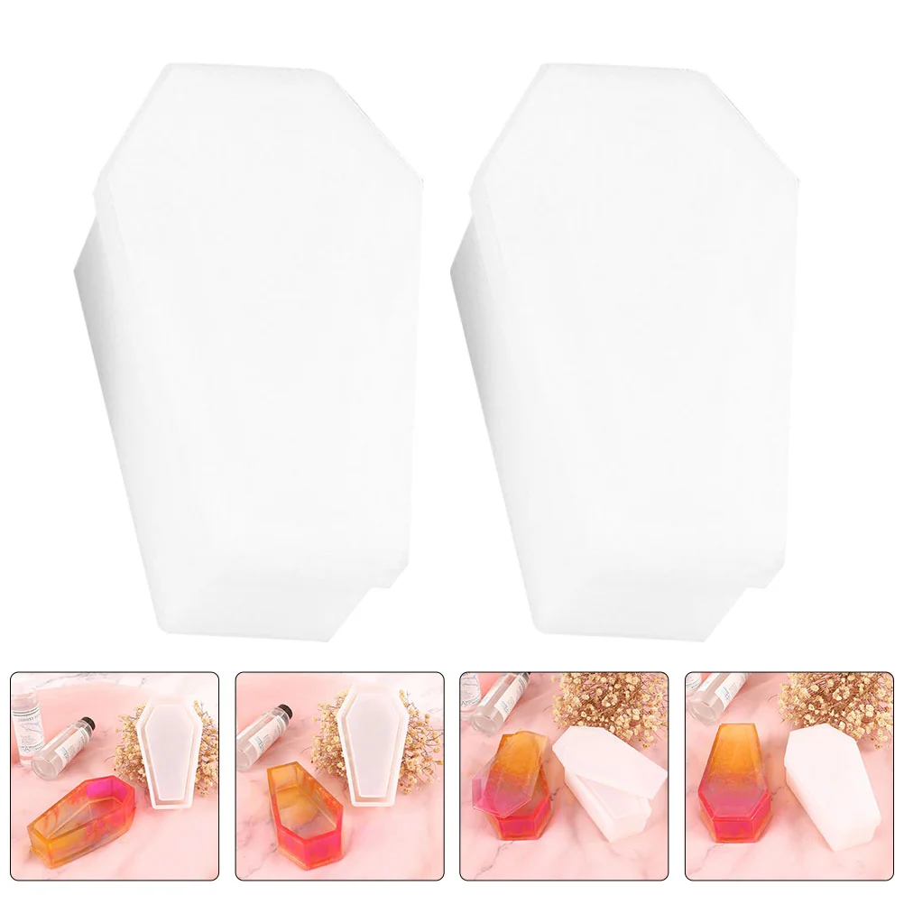 

Mold Box Molds Resinsilicone Epoxy Coffin Holder Jewelry Diy Storage Crystal Casting Mould Tombstones Graveyard Making