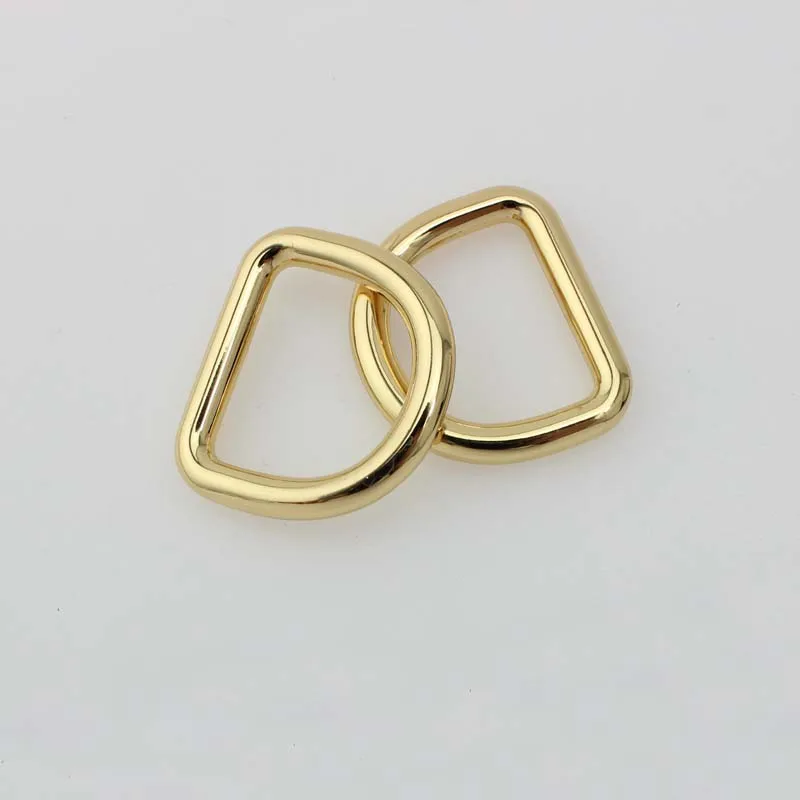 30pcs 4.5mm line,25*19mm 1 Inch 5 colors metal D Ring accessories for bags hardware welded d rings