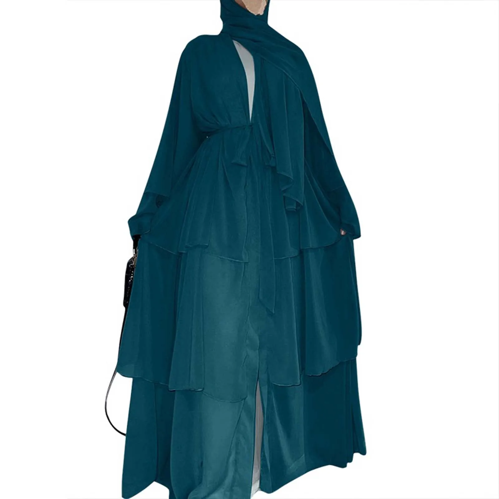 

Chiffon Open Abaya Dubai Turkey Kaftan Muslim Cardigan Abayas Dresses For Women Casual Robe Kimono Femme Caftan Islam Clothing