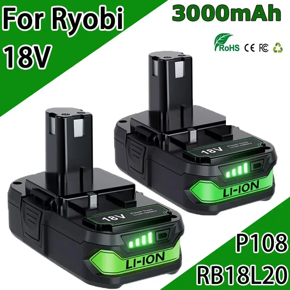 Литиевая батарея 18 В 3 0 Ач для Ryobi RB18L50 сменная литий-ионная RB18L25 RB18L15 P108 P102 P103 со