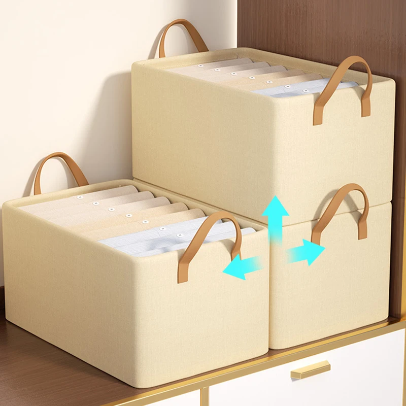 Ящик для хранения одежды складной органайзер свитеров брюк шкафы со стальной